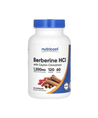 Nutricost Berberin hydrochloride with cinnamon 1200 mg 120 capsules