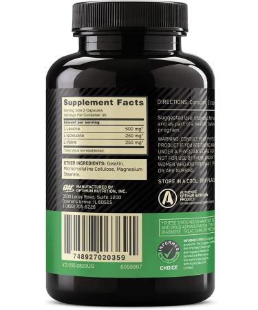 Optimum Nutrition BCAA 1000 amino acids BCAA 60 capsules - Buy Online on GoSupps.com