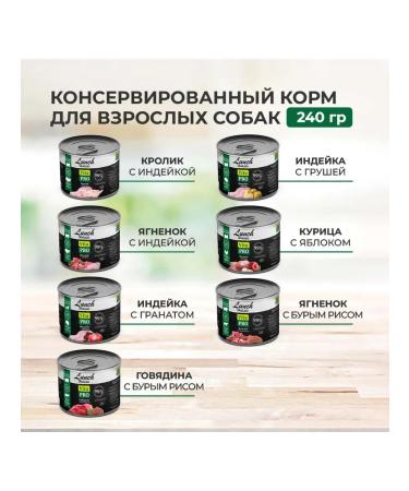 VITA PRO Wet food for dogs with lamb and turkey 240g * 12pcs - Buy Online on GoSupps.com