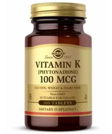 Solgar vitamin K1 100 mcg phytomegenadion 100 tab (310 mg)