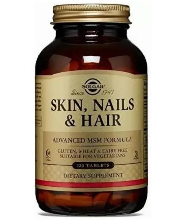 SOLGAR Vitamins complex "Leather hair nails" 120 pcs - Buy Online on GoSupps.com