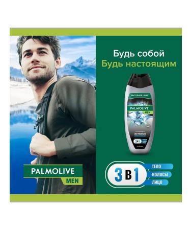 PALMOLIVE MEN gel Arctic wind refreshing 3B1 for shower 450 ml - Buy Online on GoSupps.com