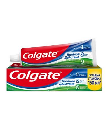 COLGATE Triple effect of natural mint 150 ml toothpaste - Buy Online on GoSupps.com