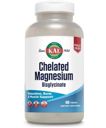 KAL Chelated Magnesium 180 Tab (Helat Magnesium Bisglitsinate)