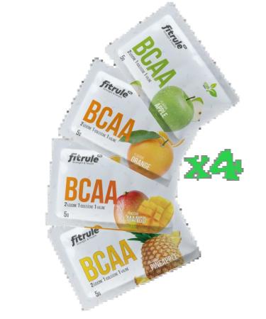 Fitrule Nutrition Fitrule BCAA 5G 4sh with flavor pineapple orange mango apple