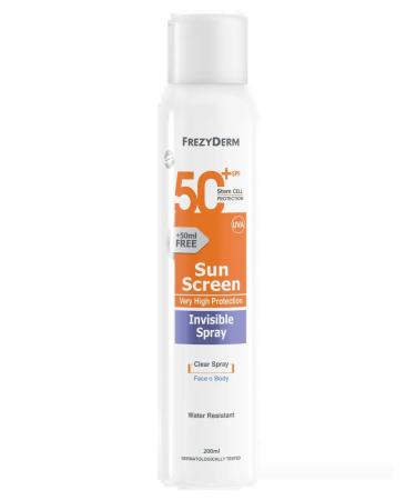 FrezyDerm Sunscreen for the face and body Invisible SPF 50 200ml