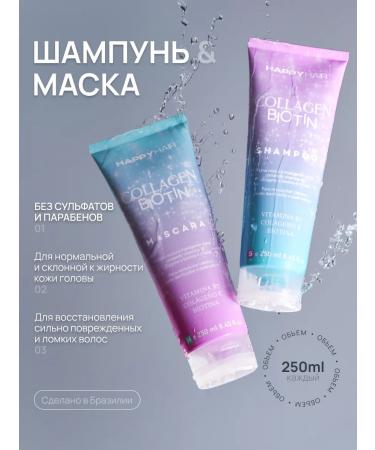 Happy Hair Collagen & biotin shampoo and hair mask