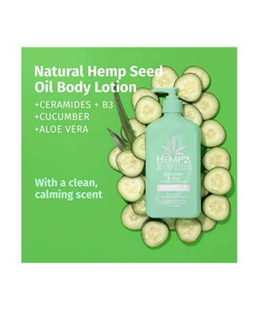 HEMPZ Moisturizing body milk with cucumber and aloe - Buy Online on GoSupps.com