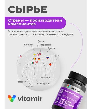 VITAMIR PRO Vitamin complex Multivitamins for adults and children 60pcs - Buy Online on GoSupps.com