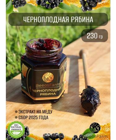 BeeosFarm Honey with a black mountain ash