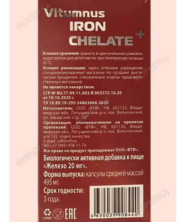 Vitumnus HELLENT iron 20 mg 60 kapaps.*2UP - Buy Online on GoSupps.com