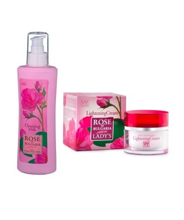 Rose of Bulgaria Set 2B1 milk d face+bleaching cream