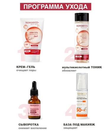Novosvit Cosmetics set for cleansing the skin of 4pcs - Buy Online on GoSupps.com