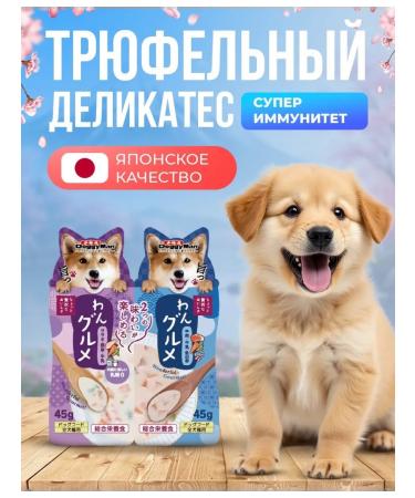 Japan Premium Pet Wet feed for dogs Pauchi Assorted 2 Eb 90 grams - Buy Online on GoSupps.com