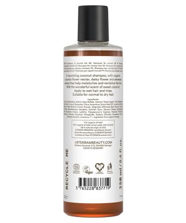 Urtekram Organic shampoo for normal hair coconut 250 ml - Buy Online on GoSupps.com