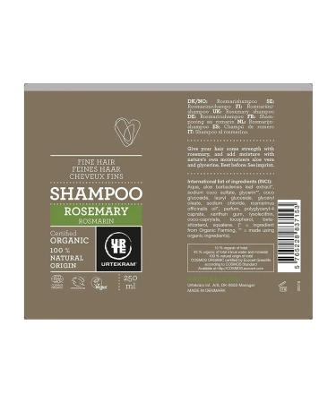 Urtekram Organic shampoo for thin hair rosemary 250 ml - Buy Online on GoSupps.com