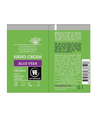 Urtekram Organic hand cream Aloe Vera 75 ml - Buy Online on GoSupps.com
