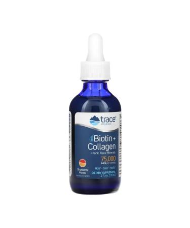 Trace Minerals Vitamin B7 + Collagen (BIOTIN) IONIC BIOTIN + Collagen 59 ML