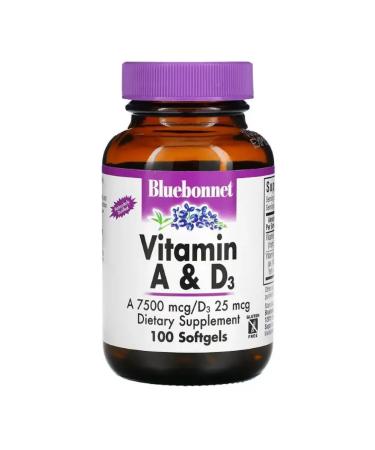 Proper nutrition Vitamins A and D3 100 capsules