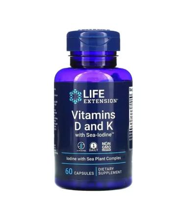 Proper nutrition Vitamins D and K with iodine Sea-Iodine 60 capsules