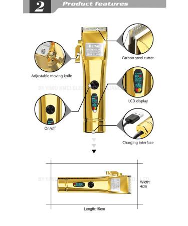 Babyliss Trimmer machine Kemei KM-2850+PG for haircuts and edging - Buy Online on GoSupps.com