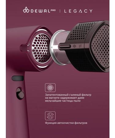 Dewal Hair hair dryer Legacy LD-1989 Bordo 1700 watts - Buy Online on GoSupps.com