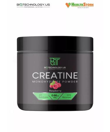 BiotechnologyUS Creatine creatine monohydrate micronized 300g raspberries