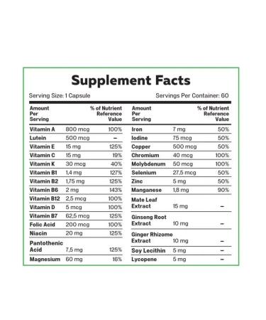 BiotechnologyUS Men's Formula 60 capsules vitamins for men multivitamins - Buy Online on GoSupps.com