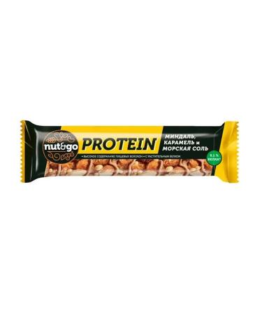 nut&go Baton Protein almonds with caramel 18 pcs 40 grams - Buy Online on GoSupps.com