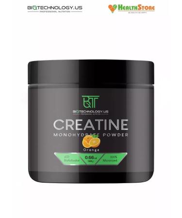 BiotechnologyUS Creatine creatine monohydrate micronized 300g orange
