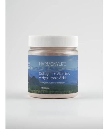 HarmonyLife Collagen powder with vitamin C taste Forest berries 180 g - Buy Online on GoSupps.com
