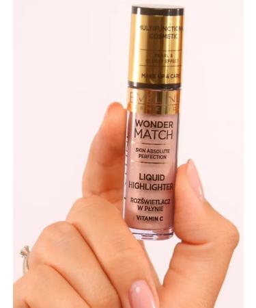 EVELINE Highlighter for face liquid wonder match tone 01 4.5 ml - Buy Online on GoSupps.com