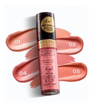 EVELINE Facial blush 4V1 Wonder Match tone 02 4.5 ml - Buy Online on GoSupps.com