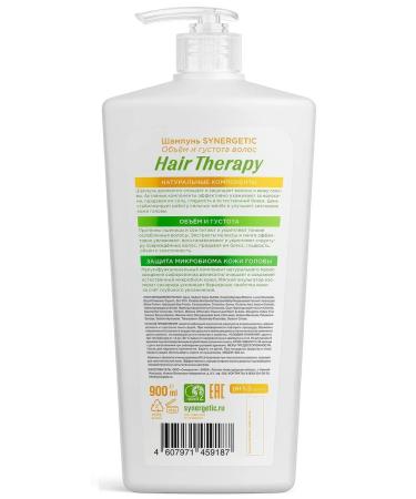 SYNERGETIC Shampoo Hair Therapy volume and density of lemon balm and mangoes 900 ml - Buy Online on GoSupps.com