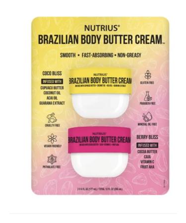 NUTRIUS Brazilian Cream Batter for Body 2 pcs per pack 355 ml - Buy Online on GoSupps.com