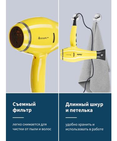 Dewal Professional hairdryer with ionization Fiesta 03-2010 Mango - Buy Online on GoSupps.com