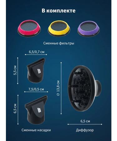 Dewal Professional hairdryer with ionization Fiesta 03-2010 Fuschia - Buy Online on GoSupps.com