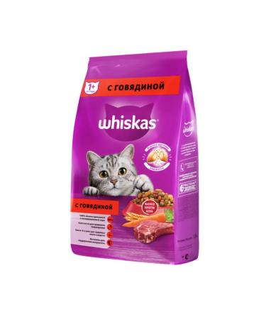WHISKAS Dry food for cats with beef 8 pcs. x 800 g - Buy Online on GoSupps.com