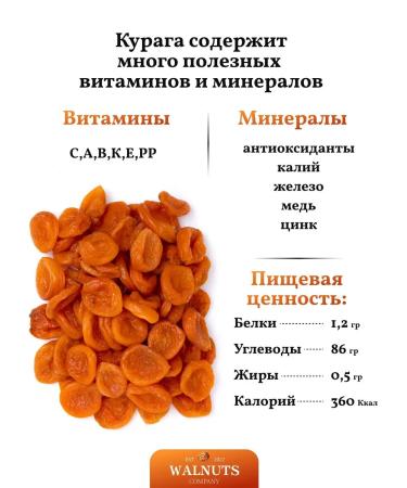 WALNUTS Kuraga red honey without a bone 500 gr - Buy Online on GoSupps.com