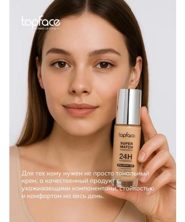 TopFace Tonal Cream 24h Super Match 24h Foundation-002 - Buy Online on GoSupps.com