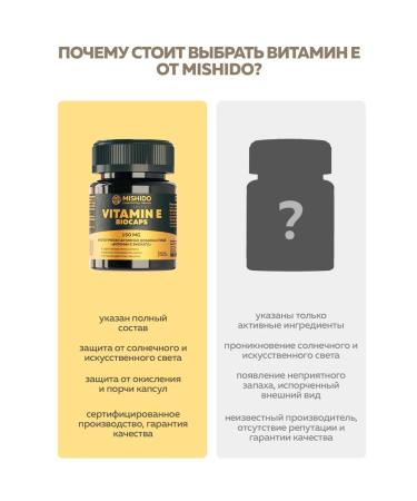 MISHIDO Vitamin E 60 capsules - Buy Online on GoSupps.com