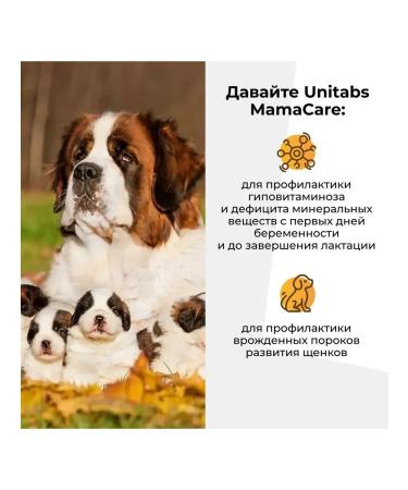 Unitabs Mamacare with B9 for pregnant and lactating dogs 100tab - Buy Online on GoSupps.com