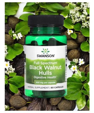 Nature's Way Swanson black walnut shell 500 mg 60 capsules - Buy Online on GoSupps.com
