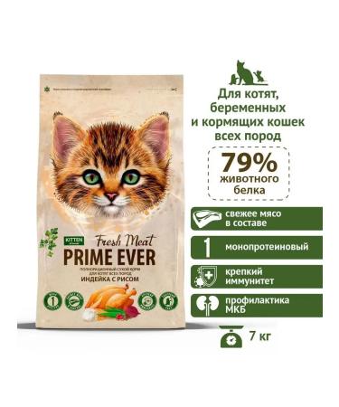 Prime Ever Dry food for kittens of all Fresh Meat Kitten rocks 7 kg - Buy Online on GoSupps.com