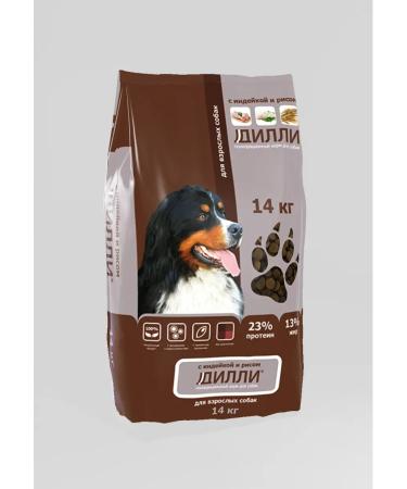 DILLY Dry food for dogs turkey with rice 14 kg