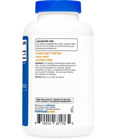 Nutricost MIO-Inositol (Myo-Inositol) 500 mg 240 capsules - Buy Online on GoSupps.com