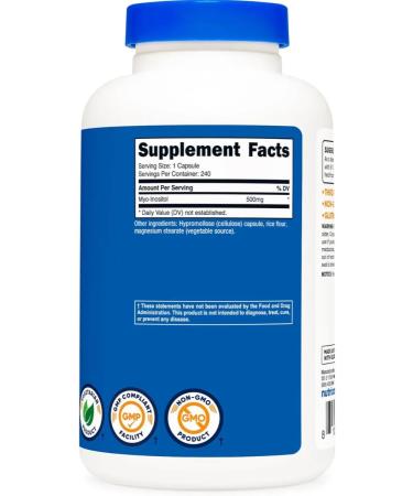 Nutricost MIO-Inositol (Myo-Inositol) 500 mg 240 capsules - Buy Online on GoSupps.com