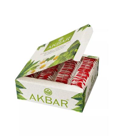 AKBAR Green tea in bags chamomile and mint 100 pieces - Buy Online on GoSupps.com