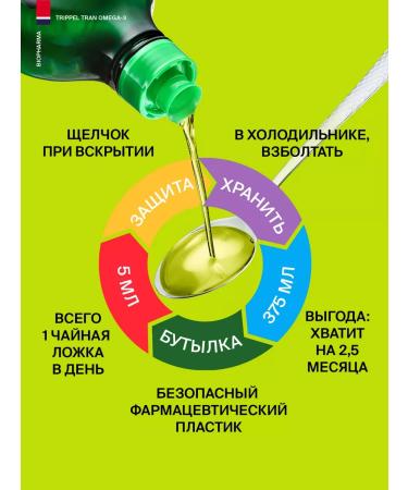 Biopharma Fish liquid fluid Trippel Tran 375 ml omega 3 1000 mg - Buy Online on GoSupps.com
