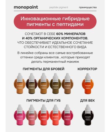 Monopaint Pigment for permanent and tattooing eyebrow tattoo - Buy Online on GoSupps.com